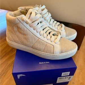 Beige High-Top Sneakers by P448